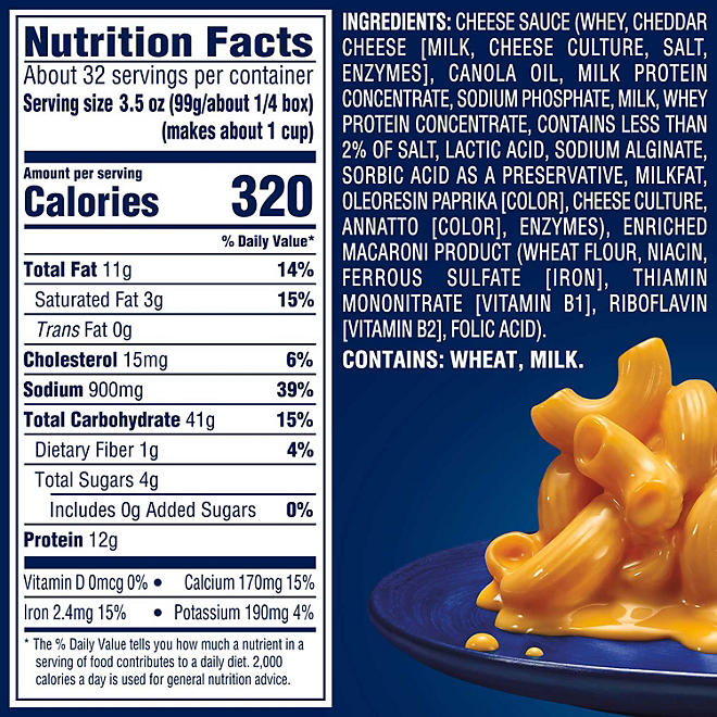 Kraft Deluxe Original Cheddar Macaroni and Cheese Dinner, 14 oz., 8 pk