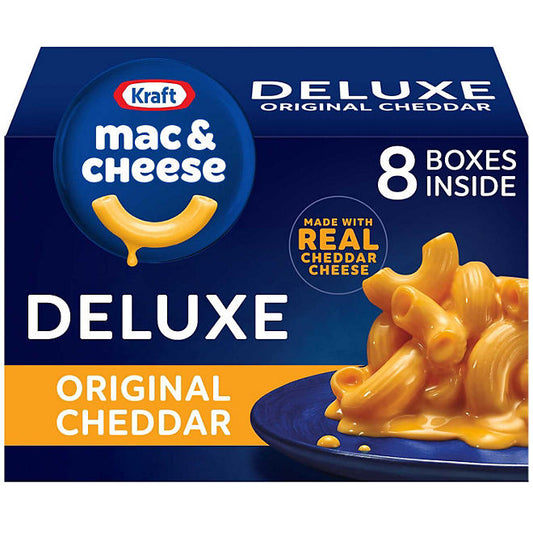 Kraft Deluxe Original Cheddar Macaroni and Cheese Dinner, 14 oz., 8 pk